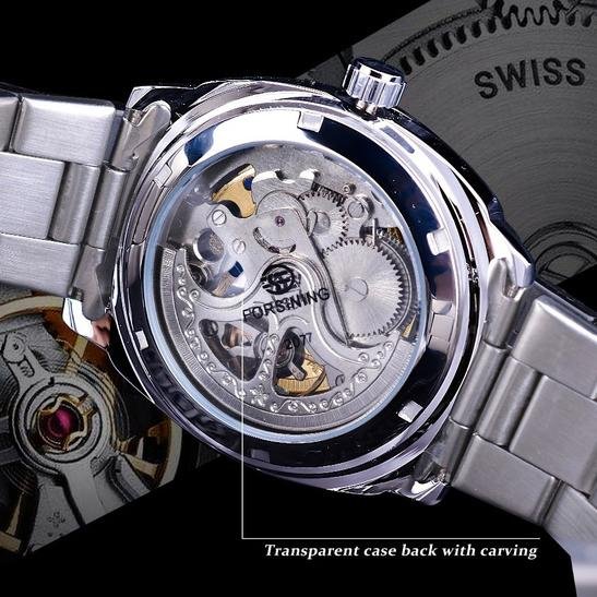 Men Luxury Skeleton Automatic Winding Mechanical Watch - Image 17