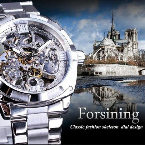 Men Luxury Skeleton Automatic Winding Mechanical Watch - Image 14