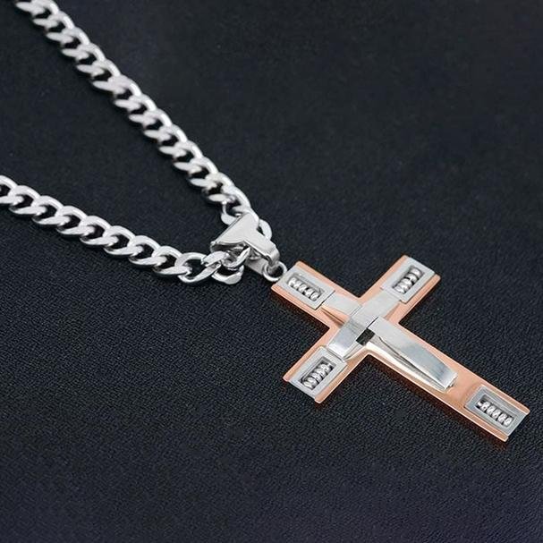 Men's Cross Necklaces in Stainless Steel - Bilde 8