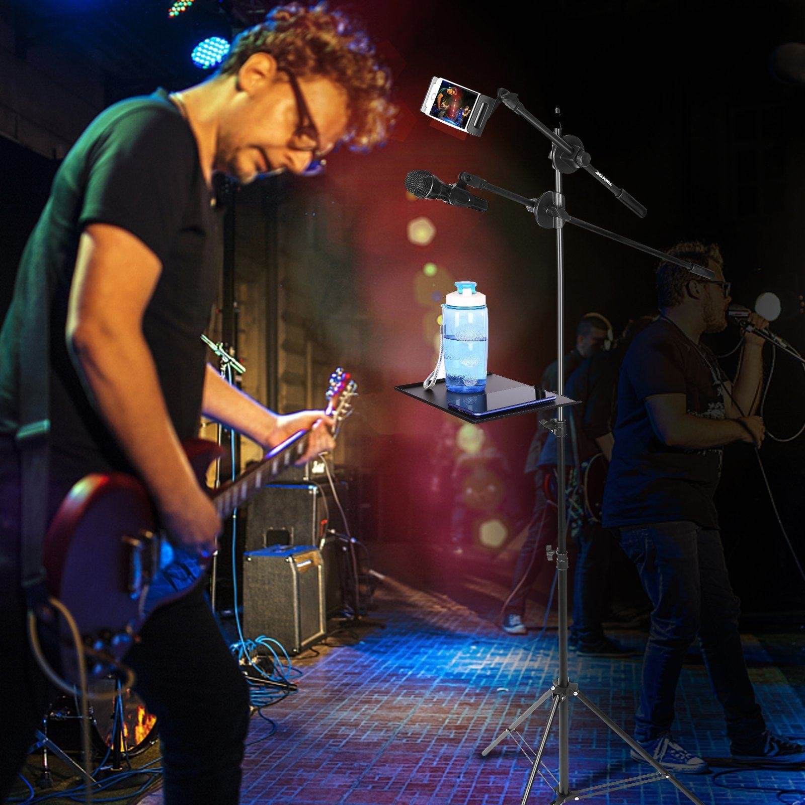 Microphone Stand Tray Clamp-on Rack Shelf Holder for Music Sheet - Image 8