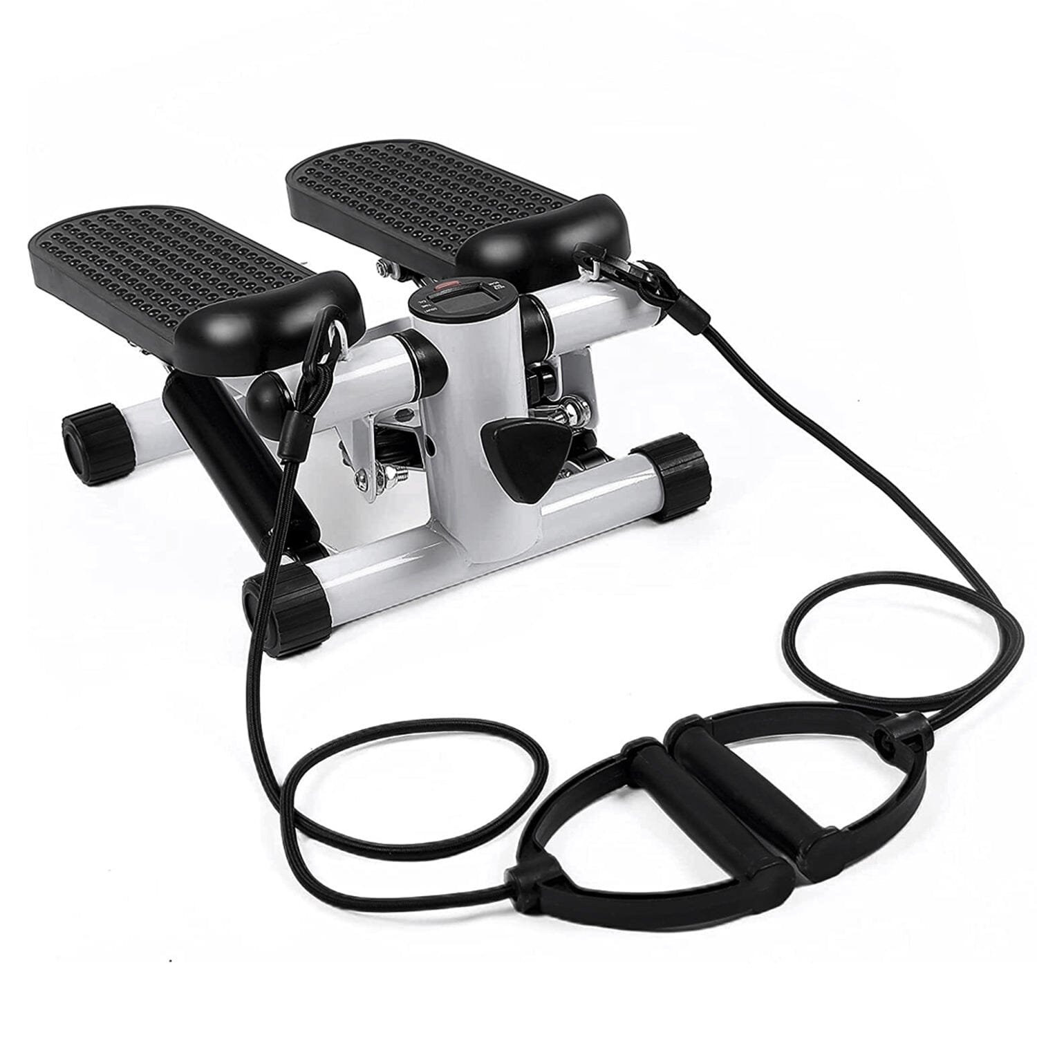 Mini Fitness Stepper with 2 Resistance Bands LCD Monitor