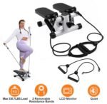 Mini Fitness Stepper with 2 Resistance Bands LCD Monitor - Bilde 4