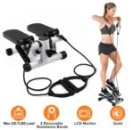 Mini Fitness Stepper with 2 Resistance Bands LCD Monitor - Bilde 5