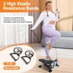 Mini Fitness Stepper with 2 Resistance Bands LCD Monitor - Bilde 8