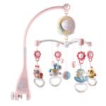 Mobile Star Projection Nursery Light Baby Rattle Toy with Music Box Remote Control - Image 3