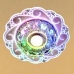 Modern Crystal LED Saving Bright Ceiling Blue Light Lamp Fixture Chandelier - Bilde 2