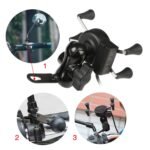 Motorcycle Handlebar Mount Holder with USB Charger - Bilde 7