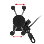 Motorcycle Handlebar Mount Holder with USB Charger - Bilde 8