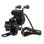 Motorcycle Handlebar Mount Holder with USB Charger - Bilde 4