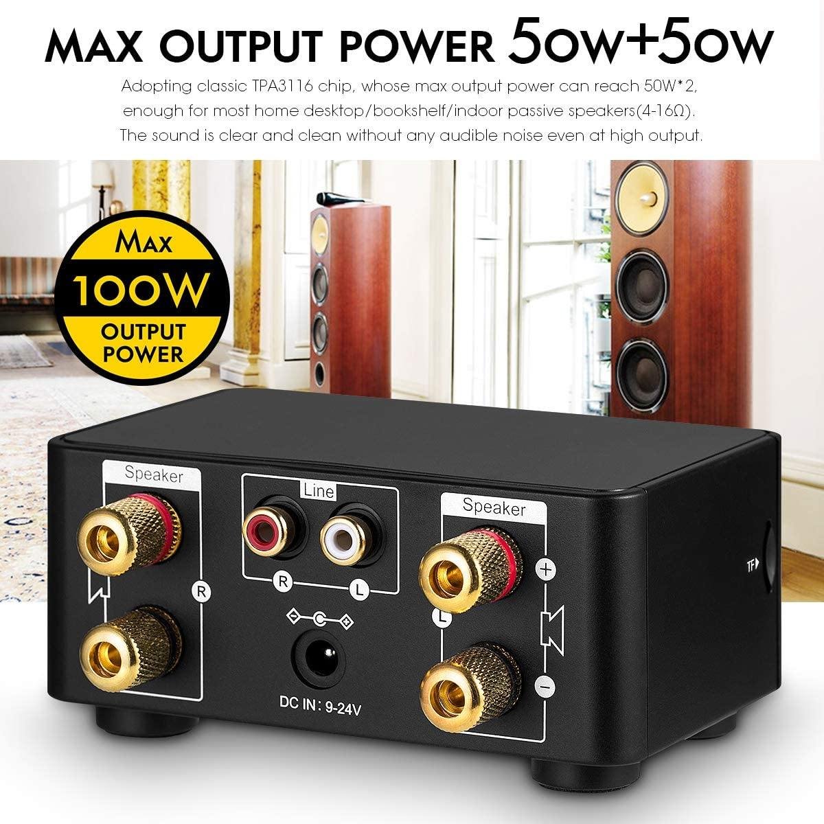 Nobsound 100W Mini Bluetooth 5.0 Power Amplifier - Image 7