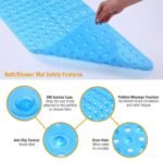 Non Slip Shower Mat Massage Anti-Bacterial with Suction Cups - Image 22