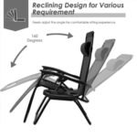 Outdoor Folding Zero Gravity Reclining Lounge Chair - Image 10