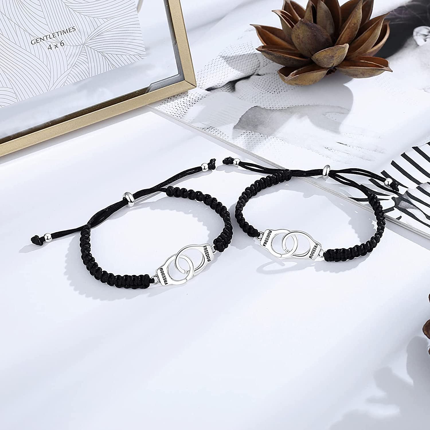 Partner in Crime Handcuff Friendship Bracelets - Image 3