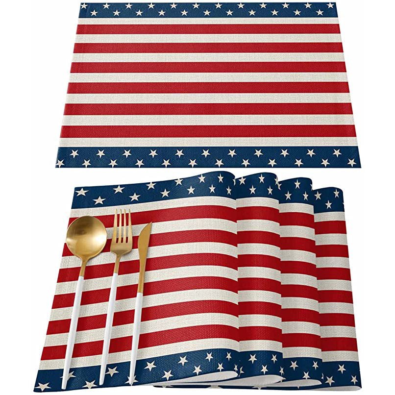Patriotic Stars Placemats Set