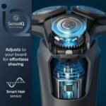 Philips Wet & Dry Shaver 5000 with SkinIQ Tech + Shave Heads, Charging & Cleaning Base (Refurbished) - Image 3