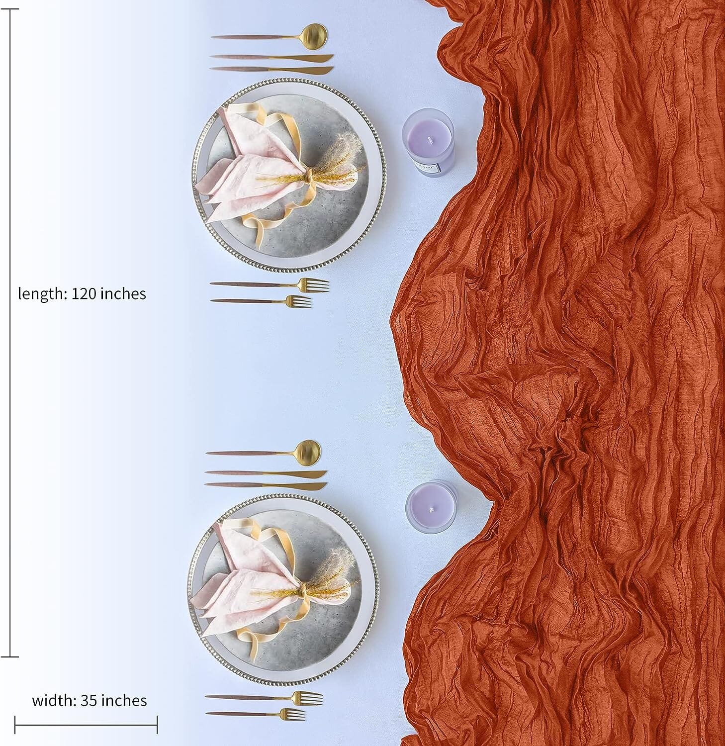 Polyester Crinkle Table Runner - Bilde 10