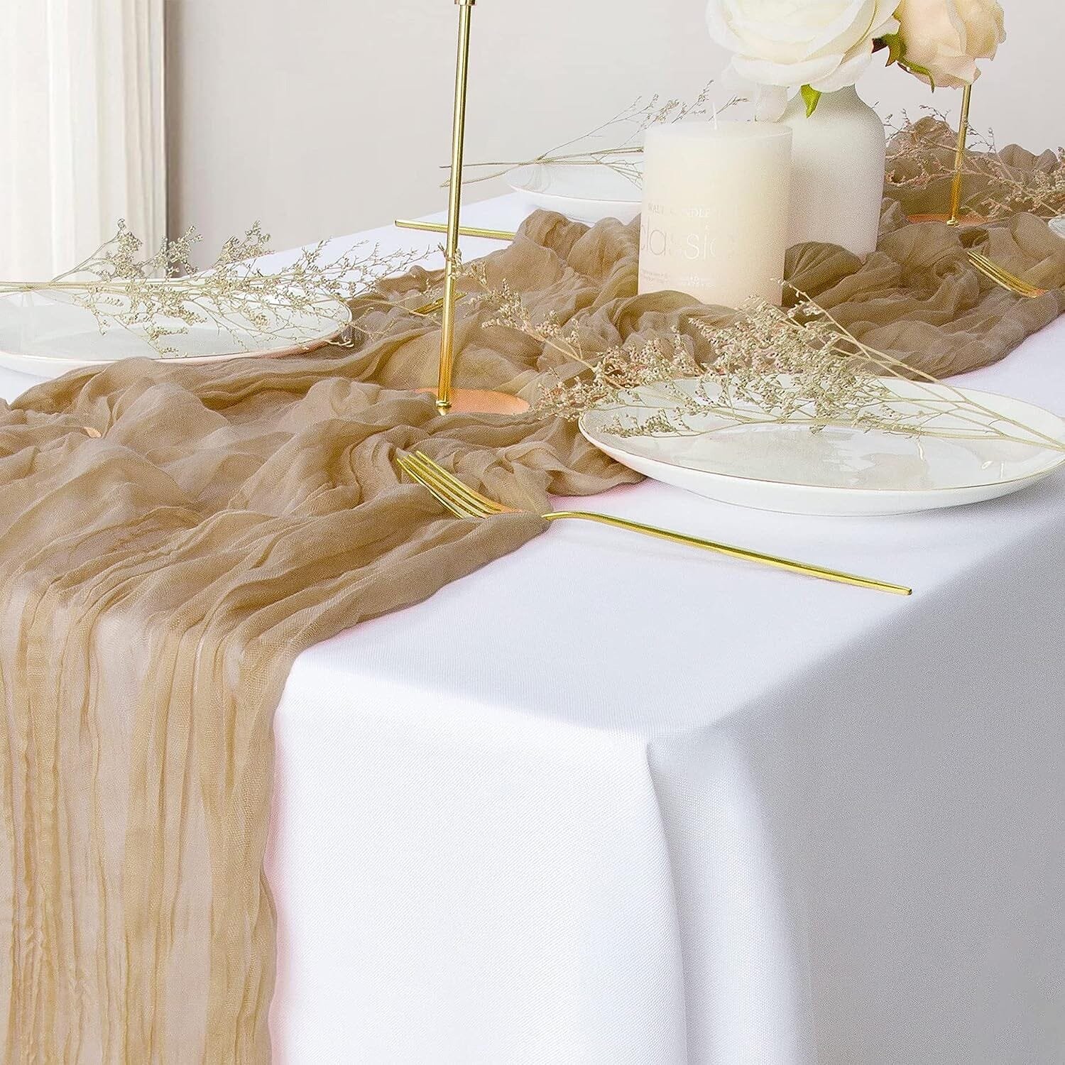 Polyester Crinkle Table Runner - Bilde 5