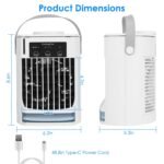 Portable Air Conditioner Fan Evaporative Humidifier 3 Speed Spray - Bilde 11