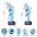 Portable Handheld Cordless Small Chain Saw Battery Powered with 2Pcs 2200mAh Rechargeable Batteries 4in/6in Chains for Pruning Trees Wood Cutting - Bilde 10