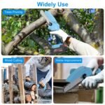 Portable Handheld Cordless Small Chain Saw Battery Powered with 2Pcs 2200mAh Rechargeable Batteries 4in/6in Chains for Pruning Trees Wood Cutting - Bilde 14