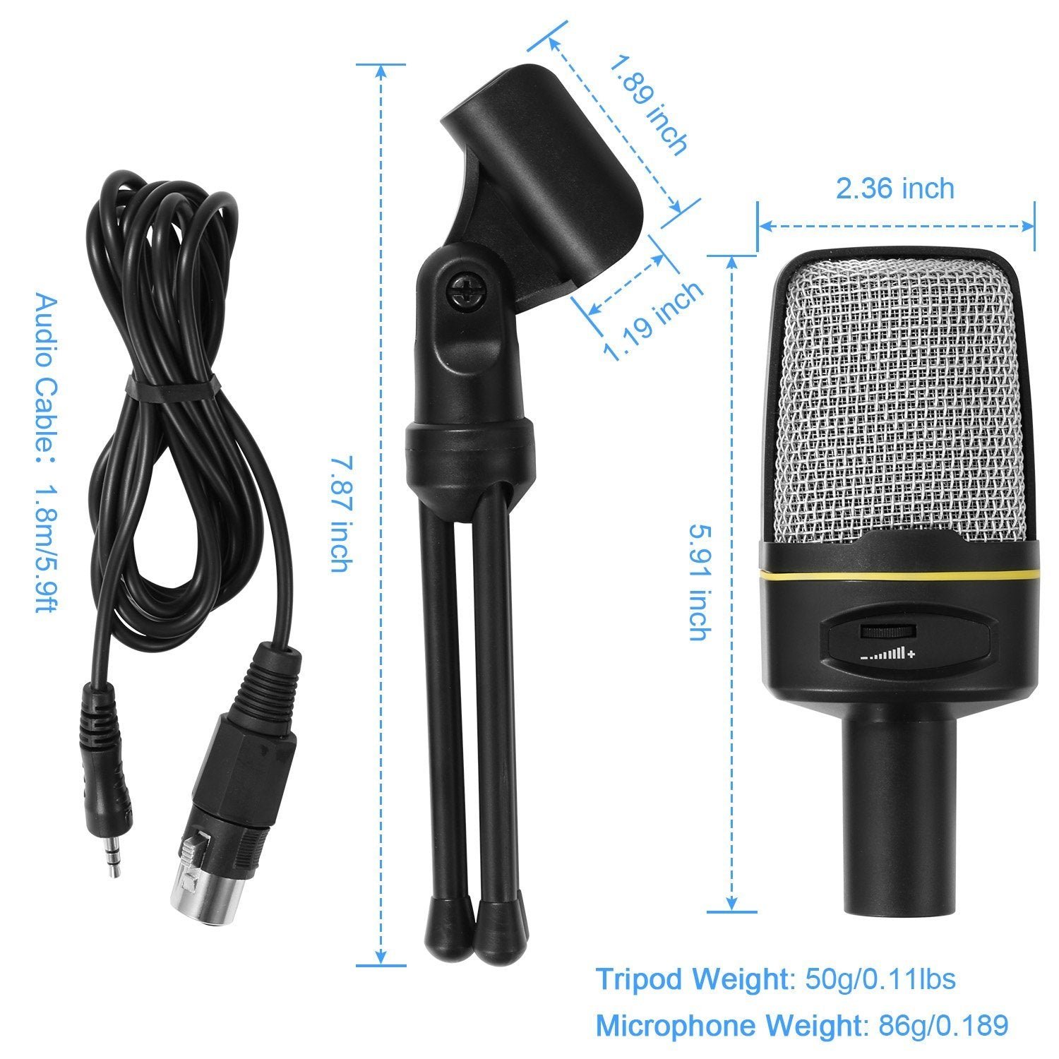 Pro Condenser Microphone with Tripod - Image 11