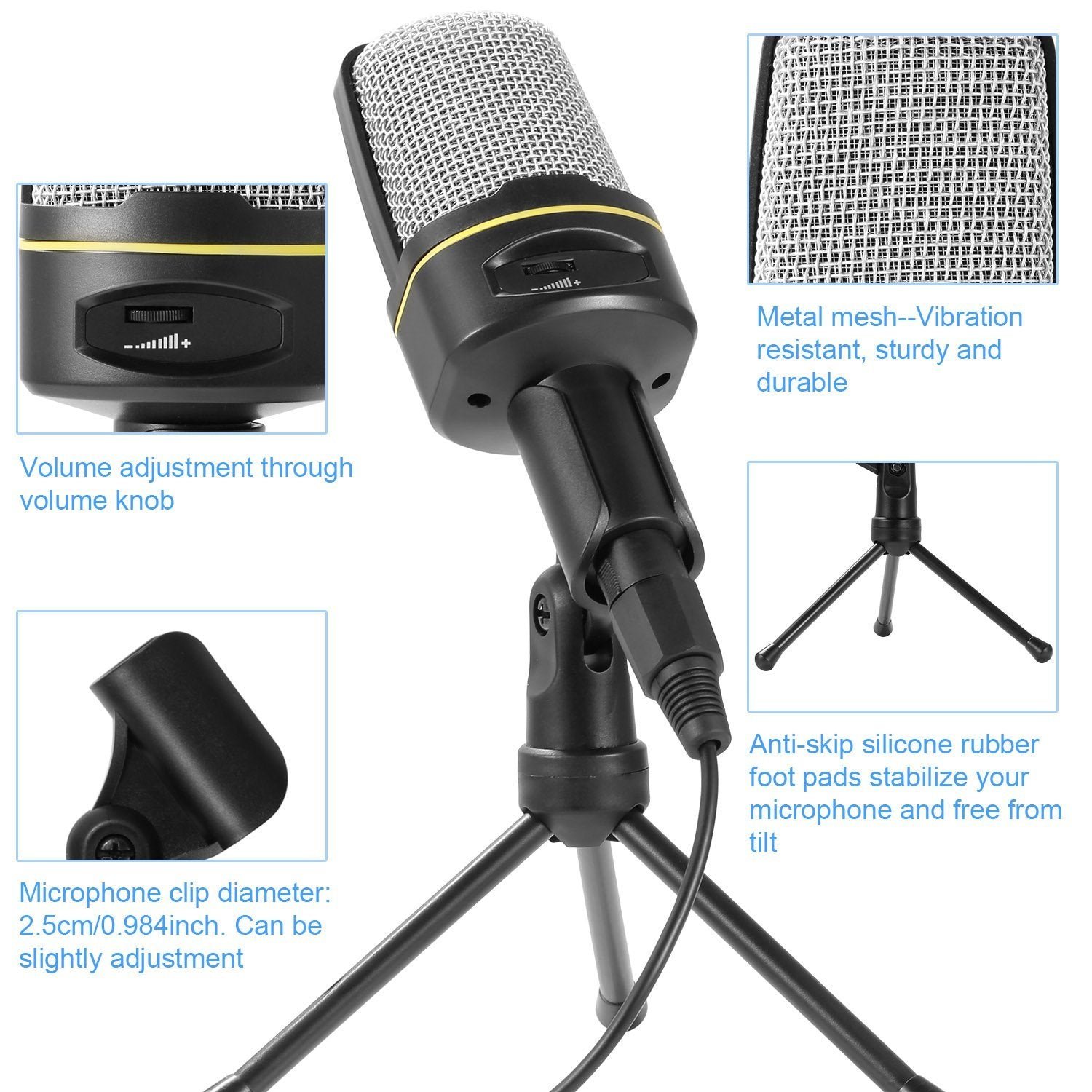 Pro Condenser Microphone with Tripod - Image 5