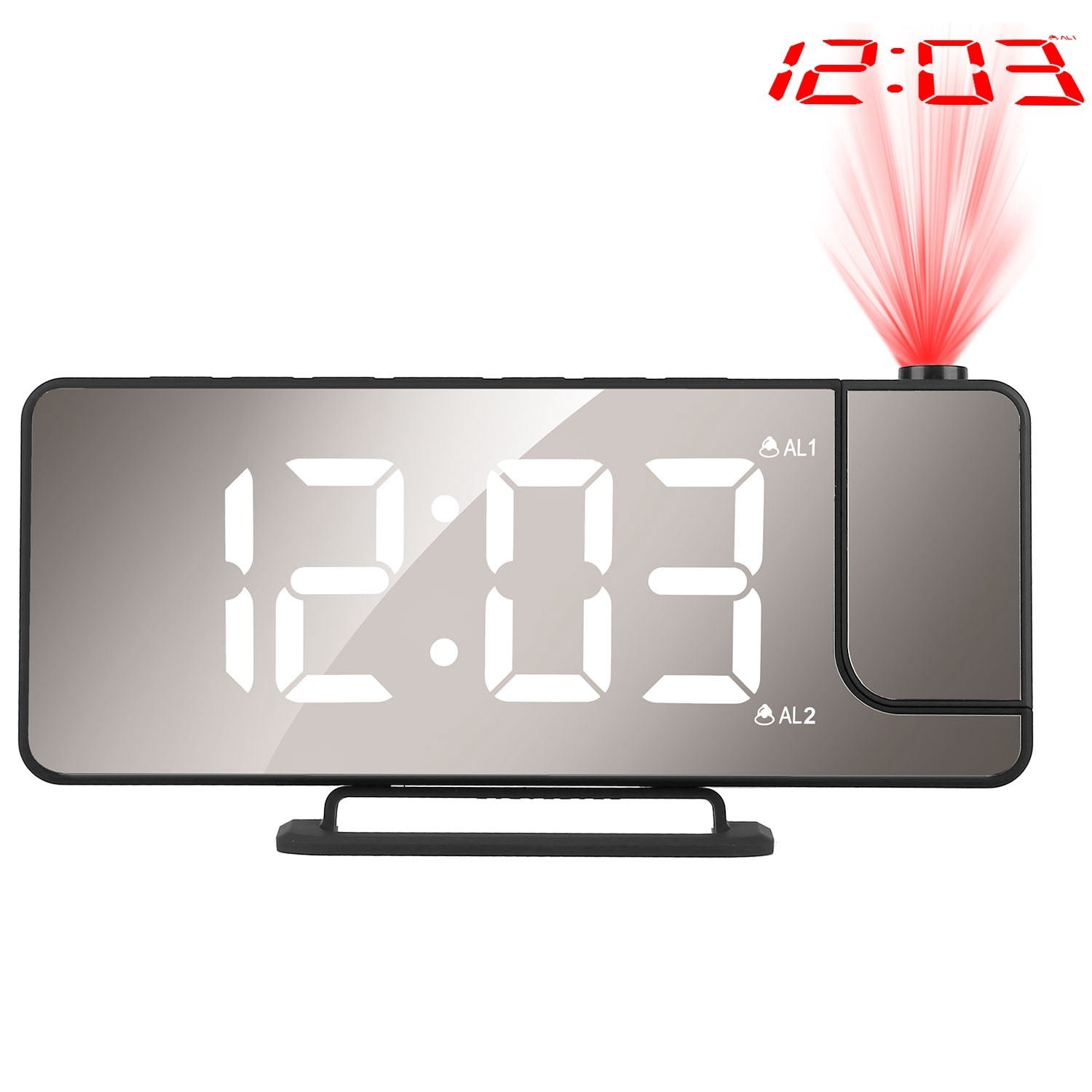 Projection Alarm Clock LED Digital Alarm Clock with Dual Alarms Snooze