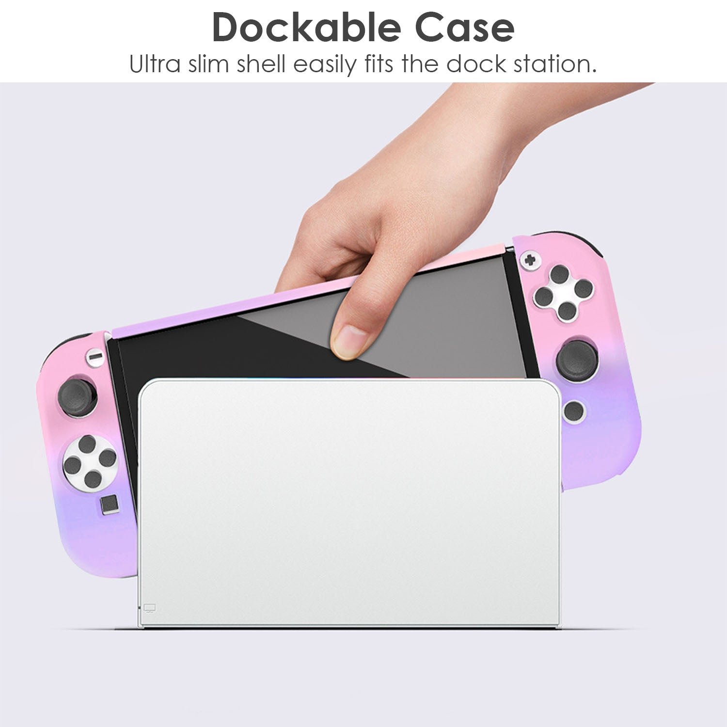 Protective Shell Cover Hard Dockable Case Fit for Nintendo Switch OLED - Image 24