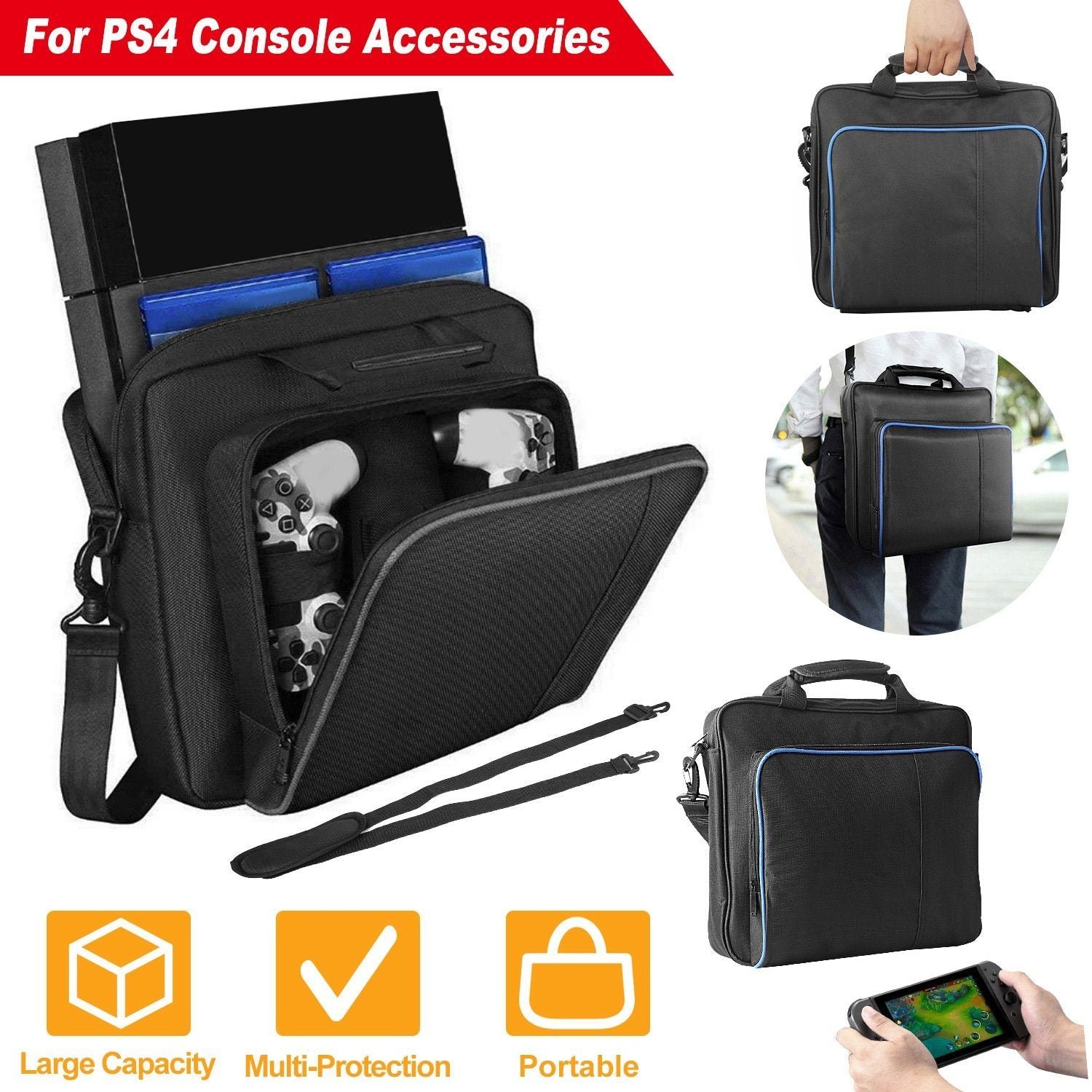 PS4 Console Accessories Handbag with Shoulder Strap - Bilde 13