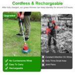Rechargeable Electric Cordless Grass Trimmer with Alloy Saw Blade - Bilde 13