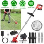 Rechargeable Electric Cordless Grass Trimmer with Alloy Saw Blade - Bilde 7