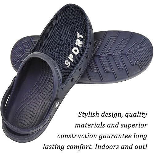 Roxoni Men's Rubber Sport Clogs with Breathable Mesh Upper - Bilde 4
