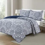 3-Piece Set: Bibb Home Printed Reversible Quilt Set - Bilde 5