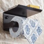 Self-adhesive Toilet Paper Holder With Shelf - Image 6