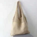 Simple Retro Hollow Crochet Bag - Bilde 2