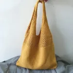 Simple Retro Hollow Crochet Bag - Bilde 5