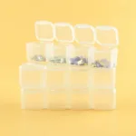 Small 28 Grids Diamond Box Clear Plastic Jewelry Craft Storage Container - Image 3