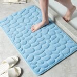 Soft Memory Foam Non Slip Cobblestone Embossing Bath Mat - Image 7