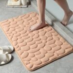Soft Memory Foam Non Slip Cobblestone Embossing Bath Mat - Image 4