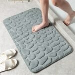 Soft Memory Foam Non Slip Cobblestone Embossing Bath Mat - Image 11