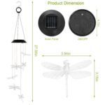Solar Powered Dragonfly Lights Wind Chimes - Bilde 5