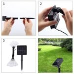 Solar String Lights 20ft 30 LED Water Drop Solar String Fairy Waterproof Lights - Bilde 6