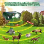Solar Ultrasonic Animal Repeller with Motion Detector - Bilde 5