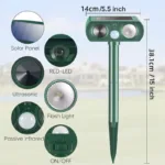 Solar Ultrasonic Animal Repeller with Motion Detector - Bilde 10