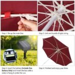 Solar Umbrella Outdoor String Light - Bilde 11