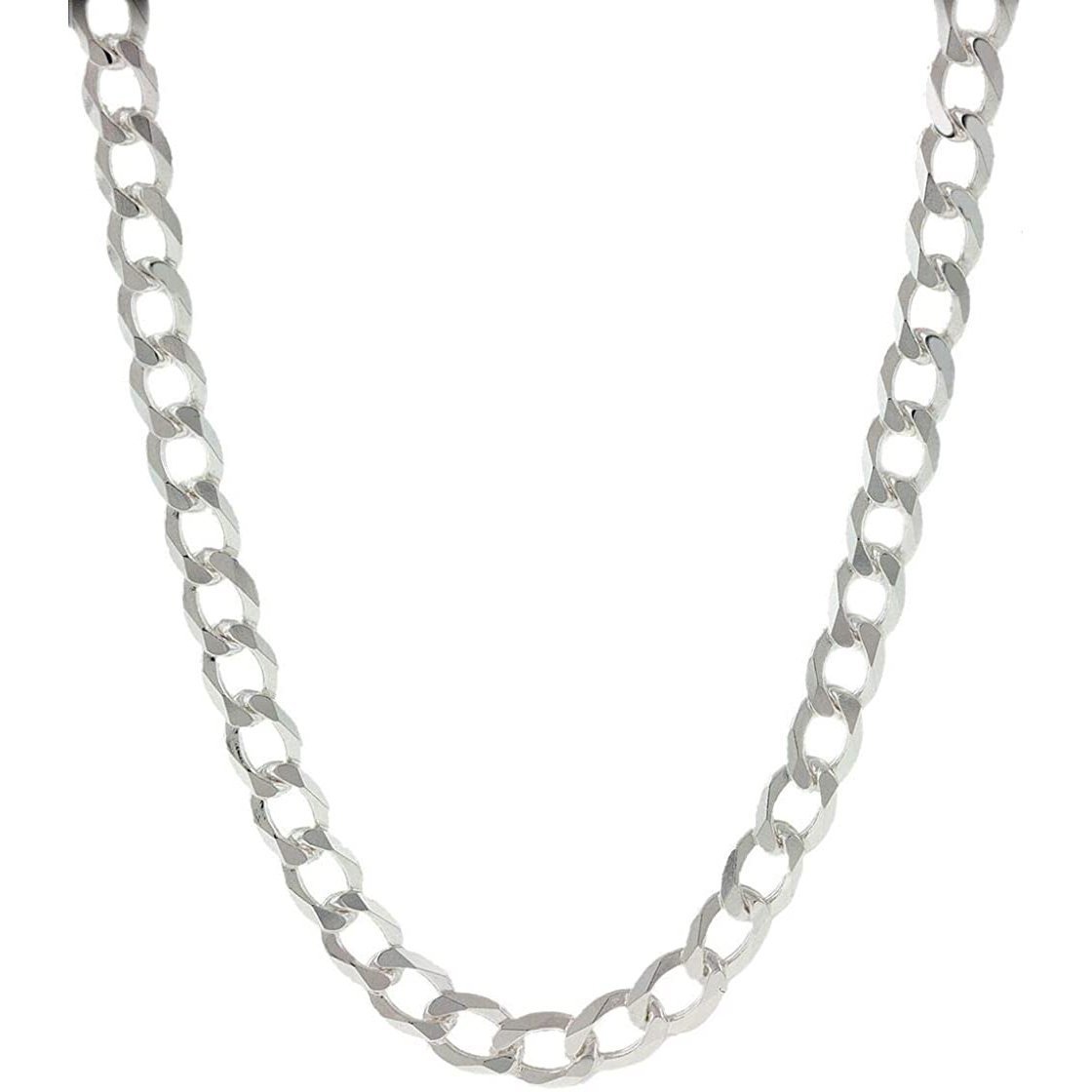 Solid 925 Sterling Silver 4.5mm Cuban Chain Necklace