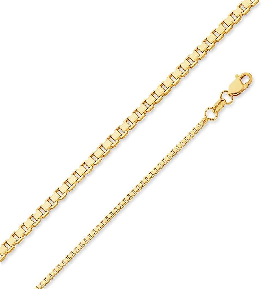 Solid Genuine 14K Gold Box Chain