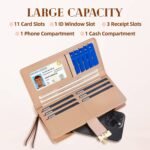 Sweet Cute Women's Long Leaf Bifold Wallet - Image 4