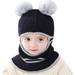 Toddler Fleece Lined Winter Bear Hat - Bilde 2
