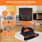 Under Desk Elliptical Machine Seated Pedal Exerciser with 5 Speed Levels 3 Auto Modes - Bilde 8